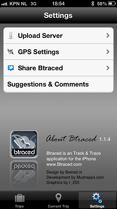 btraced tracking app per iphone ios