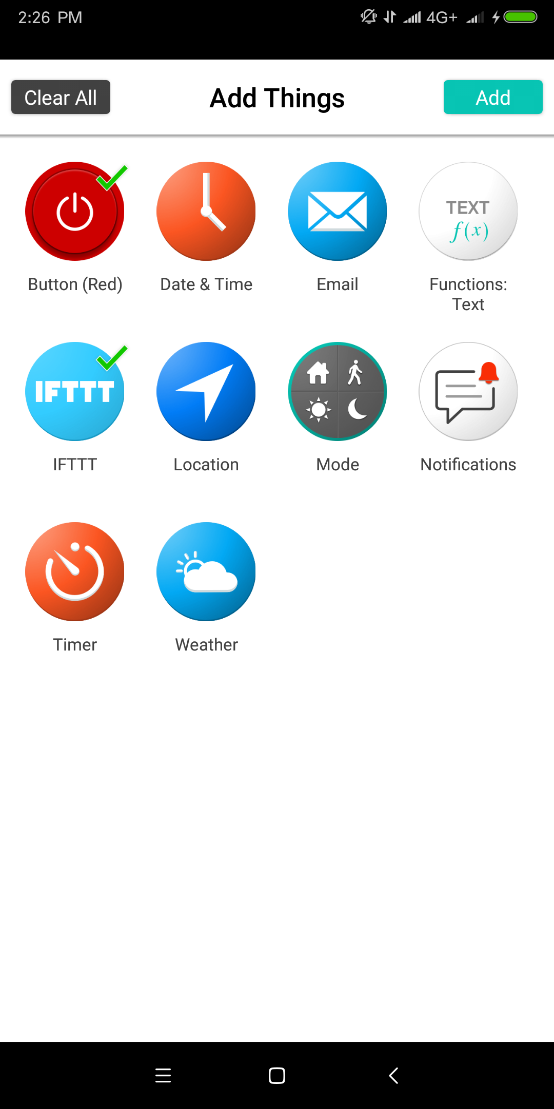 stringify select things for the new flow with ifttt iot