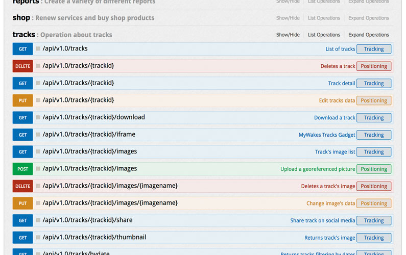 MyWakes developer integration Web API rest