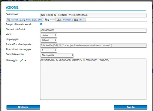 Personalizzazione degli allarmi ed eventi GPS sulla piattaforma di tracciamento cloud