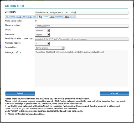  Customize GPS Alarms and events on the Cloud Tracking Platform