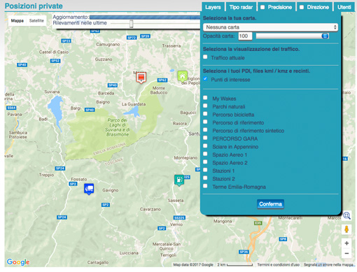 imposta punti di interesse (POI) nella piattaforma di tracciamento GPS