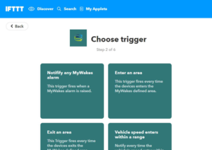 ifttt choose trigger service mywakes