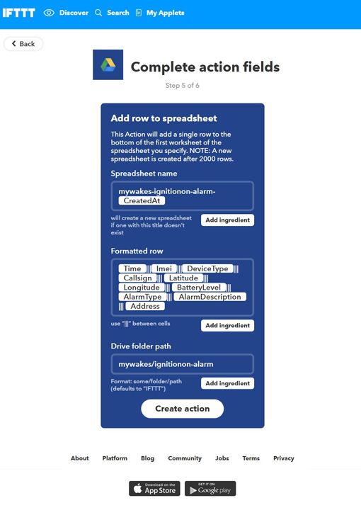 IFTTT integration process makes MyWakes connected to the other well-known IoT platforms, such as Stringify, Microsoft Flow and Zapier