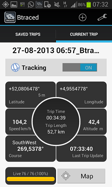 btraced tracking app per smartphone android tracking cloud platform mywakes