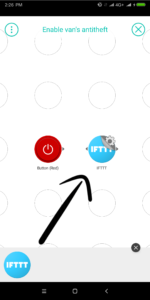 drag things into stringify new flow with button and ifttt